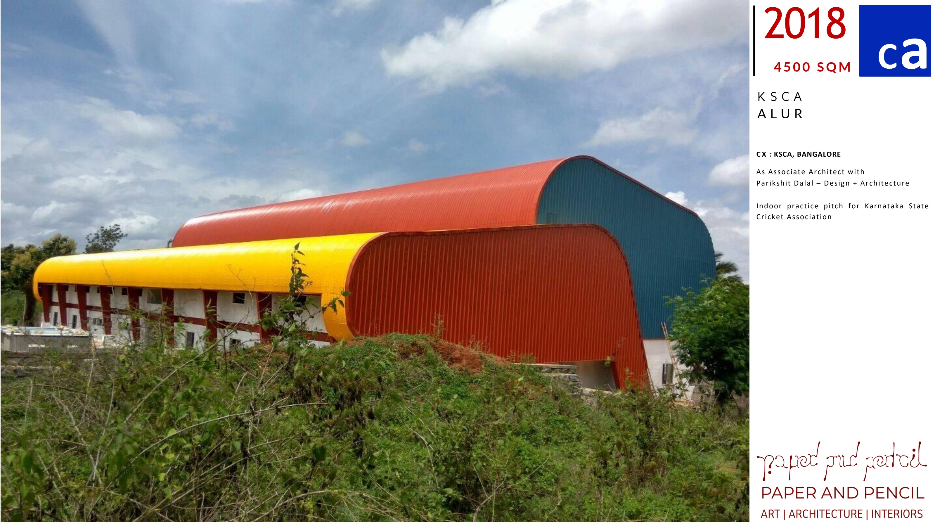 KSCA — commercial project in Alur, Bengaluru by Paper & Pencil