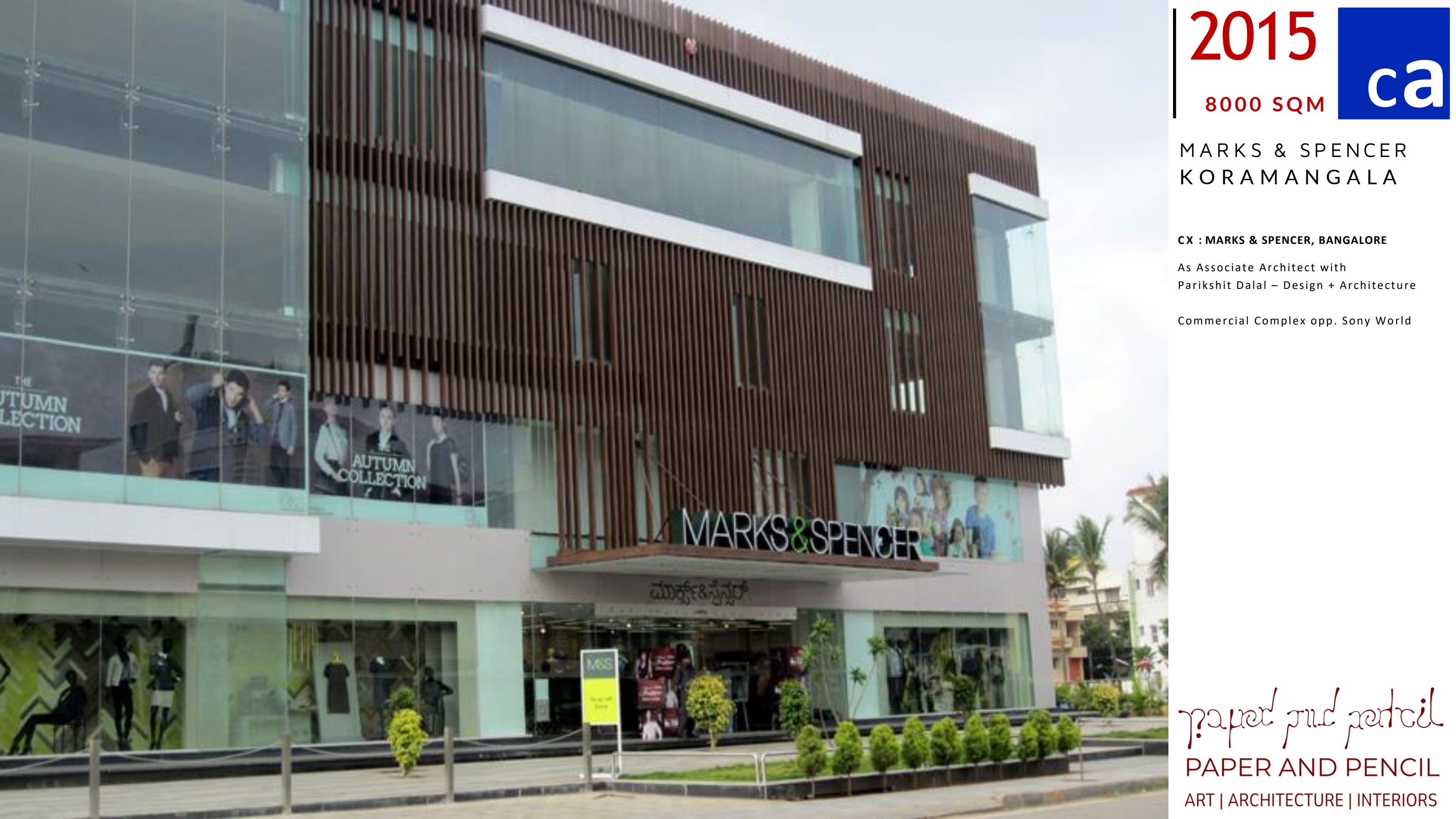 Marks & Spencer — commercial project in Koramangala, Bengaluru by Paper & Pencil